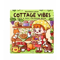 GENERICO - Cottage Vibes COLORING BOOK- Libro para colorear en tendencia