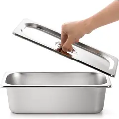 GENERICO - Bandeja de acero con tapa 53x32x15cm