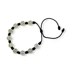 SANTORAL - Pulsera Denario San Benito x10 - Hilo