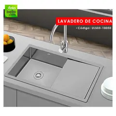 XM - Lavaplatos de Lujo para Cocina Moderna con Escurridero Integrado
