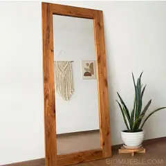 GENERICO - Espejo RAISSA de Cuerpo Completo en Madera Cedro