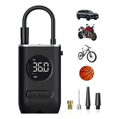 GENERICO - Inflador de Llantas Recargable con Pantalla Digital Portátil para Auto y Moto