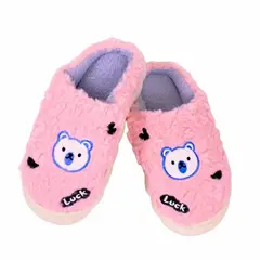 GENERICO - PANTUFLAS CON FELTA PIEL DE PELUCHE OSO