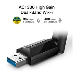 TP LINK - TP-Link Adaptador Usb Inalámbrico 2 Bandas Archer T3U Plus Ac1300