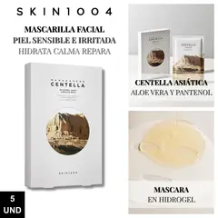 SKIN1004 - Máscara Facial Piel Sensible Madagascar Centella Watergel Sheet Ampoule Mask 5und