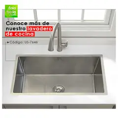 XM - Lavadero de Cocina Acero Inoxidable 1 Poza 76×46 cm