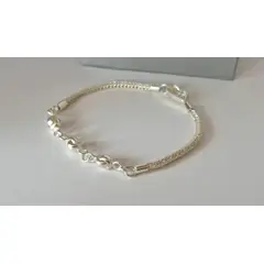 GENERICO - Pulsera de Plata 950 Espiga con nudos