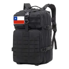 EVERSO - Mochila De Senderismo Impermeable De Viaje Gran Capacidad Color Negro Diseño De La Tela Liso