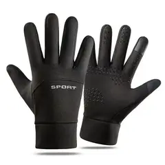 GENERICO - Guantes Térmicos Impermeables Táctiles para Moto Bicicleta y Esquí - Antideslizantes