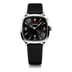 WENGER - Reloj Vintage Sport correa Smartcycle color negro dial negro