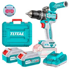 TOTAL - TALADRO PERCUTOR INALAMBRICO BRUSHLESS 96Nm 20V Chuck Metálico 13mm TIDLI209686
