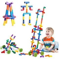 GENERICO - Juego Didáctico Tubos Conectores de Colores