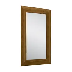 FMFURNITURE - Espejo Decorativo Rectangular 100x60x15 Cm Con Marco Café