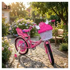 GENERICO - Bicicleta Infantil Aro 20 Con Canasto Y Ruedas De Apoyo - Niña Rosado