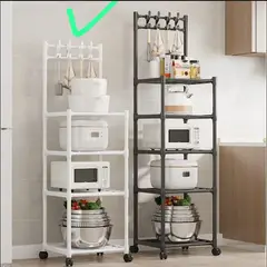 GENERICO - ESTANTE DE COCINA DE 3 NIVELES CON PERCHERO