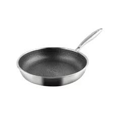 ICHIMATSU - Sartén de Acero Inoxidable con fondo Antiadherente 24 cm