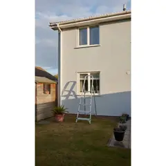 GENERICO - Escalera Plataforma Tijera Plegable Aluminio 5 Pasos Banqueta