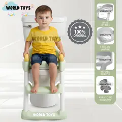 Baby - Escalera de Baño para Niños «SUZ» con Acolchado Green