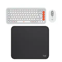 LOGITECH - TECLADO + MOUSE POP ICON BLUETOOTH+PAD MOUSE 200X230