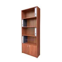 TEMEL - Estante de Melamina 80 cm con puertas bajas Cedro -