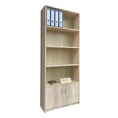 TEMEL - Estante de Melamina 80 cm con puertas bajas Damasco -