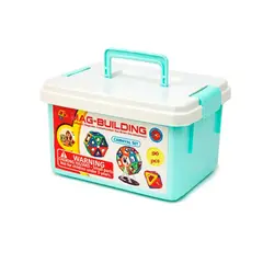 GENERICO - Set Didáctico Bloques de Construcción Magnéticos de 96 Piezas