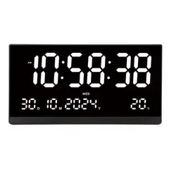 GENERICO - Reloj Digital LED Grande Hora Fecha y Temperatura 48x26cm