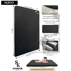 STOKKER BABY - Colchón de Bebe Exclusivo para Cunas Nuvia Negro