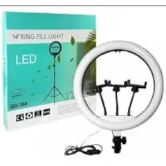 GENERICO - Aro Luz Led 14" con soporte para 3 teléfonos