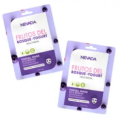 GENERICO - Mascarilla Velo Facial Nevada Frutos del Bosque y Yogur - 2 Cajas x 10 unid
