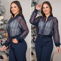 GENERICO - Chaqueta en Tela Encaje Guipur