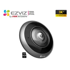 Ezviz - Cámara Ojo de Pez E4p 3K+ Visión Nocturna Detección IA Panorámica 128GB