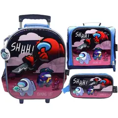 CHILDRENS CLUB - Pack Escolar Maleta Among Us Azul Oficio
