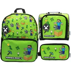 CHILDRENS CLUB - Pack Escolar Mochila Minecraft Steve Juvenil Oficio