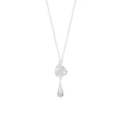 BALIQ - Collar Flor Gota Plata 925