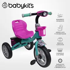 BABY KITS - Triciclo Magnum Rosado-Turquesa