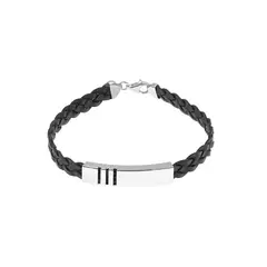BALIQ - Pulsera Trenzado Plata 925 Hombre