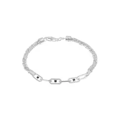 BALIQ - Pulsera Trenza Plata 925 Hombre