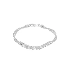 BALIQ - Pulsera Trenzado Plata 925 Hombre