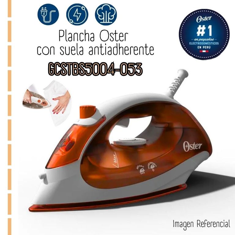Plancha Compacta CSuela Antiadherente GCSTBS5004 - Naranjada