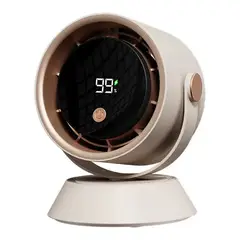 GENERICO - Mini Ventilador Portátil de Escritorio USB Recargable Silencioso 100 Velocidades Caqui