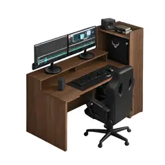 GENERICO - Escritorio Gamer Roronoa Zoro Moderno - Castaño