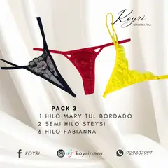 GENERICO - PACK 3 HILO MARY+ SEMI HILO STEYSI + HILO FABIANNA