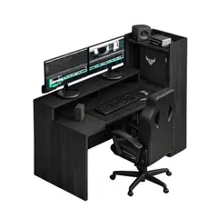 GENERICO - Escritorio Gamer Roronoa Zoro Moderno - Roble Oscuro