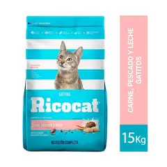 RICOCAT - Gatitos Carne, Pescado y Leche 9 Kg.