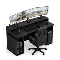 GENERICO - Escritorio Gamer Sanji Moderno - Roble Negro