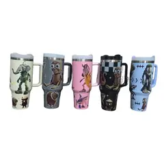 GENERICO - Vaso Térmico 40oz Diseño Brainrot Meme Tralalero 1200ml con Asa y Sorbete