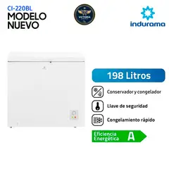 INDURAMA - Congeladora 198 Litros CI-220BL Blanco