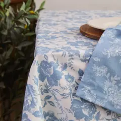 GENERICO - 1 Mantel de Comedor y 6 Servilletas de Algodón - Set de Mantelería