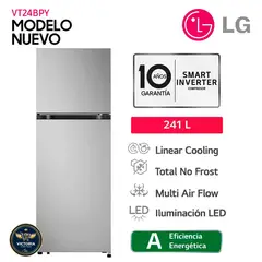 LG - Refrigeradora 241 L NO FROST VT24BPY SD - Plateado